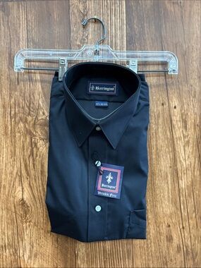 Barrington Men's Black Dress Shirt — Wrinkle Free